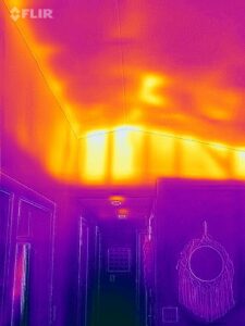 Whoops missing insulation on a gable wall